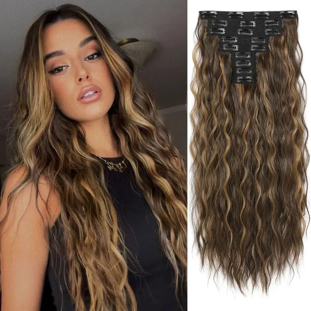 REECHO Hair Womens Clip In Hair Extensions 24